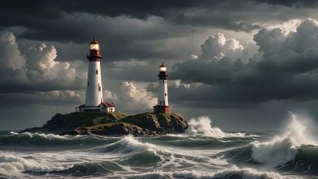 Twin lighthouses