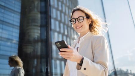 Woman with a mobile phone