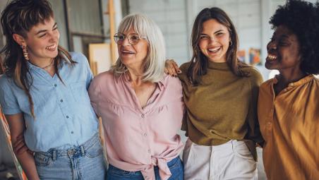 group of smiling women
