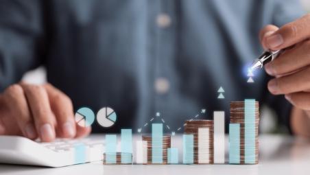 image of transparent chart with someone's hands behind