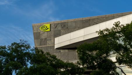nvidia logo on building
