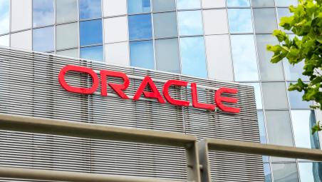 oracle company logo on building