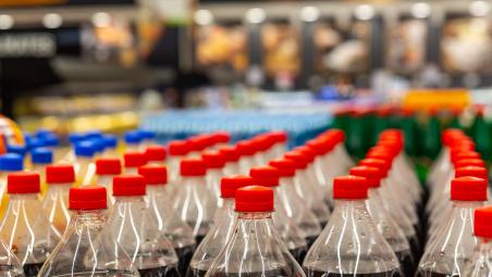 rows of plastic bottles
