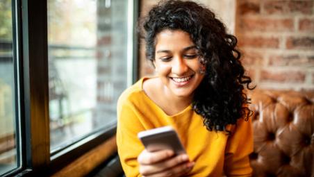 woman using mobile phone
