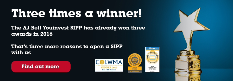 AJ Bell is voted 'Best Online SIPP Provider 2016', 'Best SIPP Provider 2016' and 'Best for Pensions 2016'